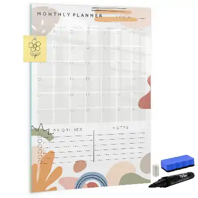 Planner mensal quadro magnético de apagar a seco