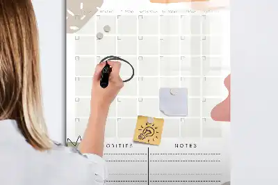 Planner mensal quadro magnético de apagar a seco