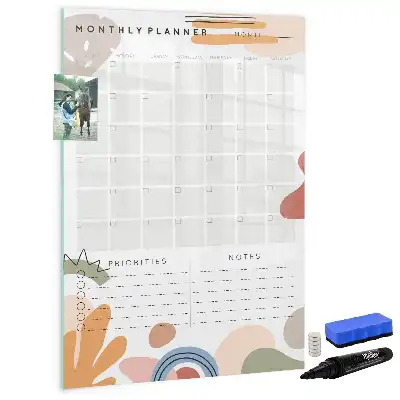 Planner mensal quadro magnético de apagar a seco