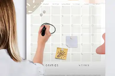Planner mensal quadro magnético de apagar a seco