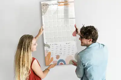 Planner mensal quadro magnético de apagar a seco