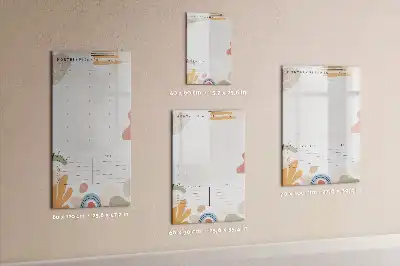 Planner mensal quadro magnético de apagar a seco
