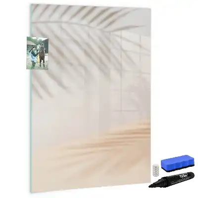 Quadro magnético de apagar a seco com estampa de sombra de folha de palmeira