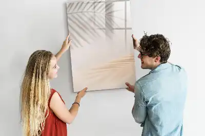 Quadro magnético de apagar a seco com estampa de sombra de folha de palmeira