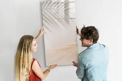 Quadro magnético de apagar a seco com estampa de sombra de folha de palmeira