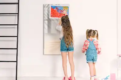 Quadro magnético de apagar a seco com estampa de sombra de folha de palmeira