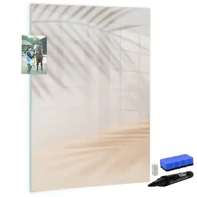 Quadro magnético de apagar a seco com estampa de sombra de folha de palmeira