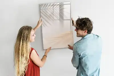 Quadro magnético de apagar a seco com estampa de sombra de folha de palmeira
