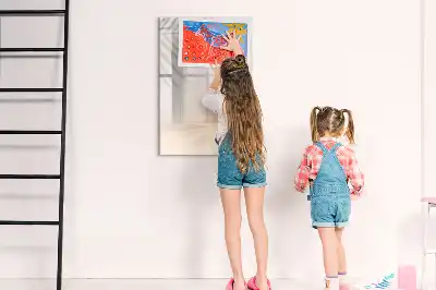Quadro magnético de apagar a seco com estampa de sombra de folha de palmeira