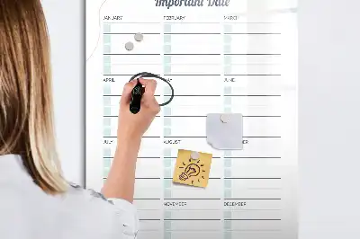 Quadro magnético de apagar a seco datas importantes