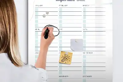 Quadro magnético de apagar a seco datas importantes
