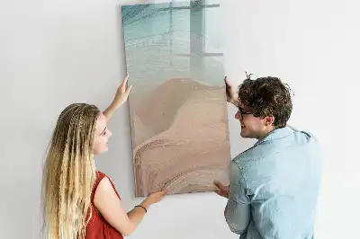 Quadro magnético de apagar a seco com mistura de cores