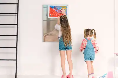 Quadro magnético de apagar a seco com mistura de cores