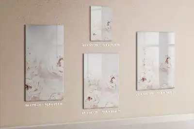 Quadro magnético de apagar a seco estampa de peônias