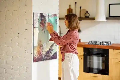 Quadro magnético de apagar a seco estampa de palmeira tropical