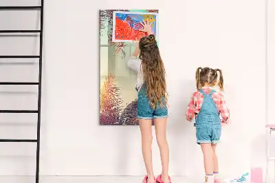 Quadro magnético de apagar a seco estampa de palmeira tropical