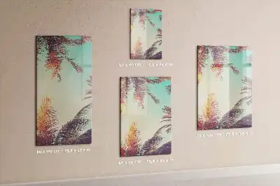 Quadro magnético de apagar a seco estampa de palmeira tropical