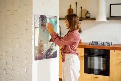 Quadro magnético de apagar a seco estampa de palmeira tropical