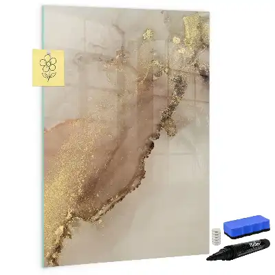 Quadro magnético de apagar a seco mármore brilhante