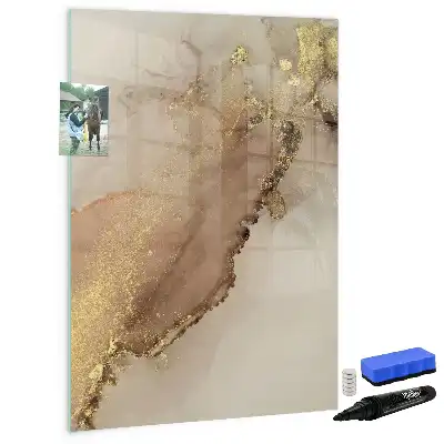 Quadro magnético de apagar a seco mármore brilhante