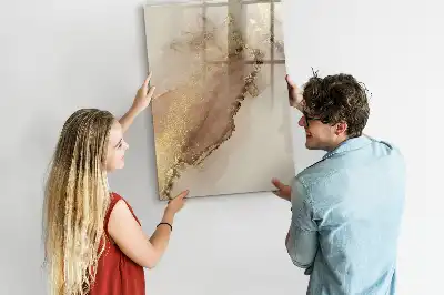 Quadro magnético de apagar a seco mármore brilhante