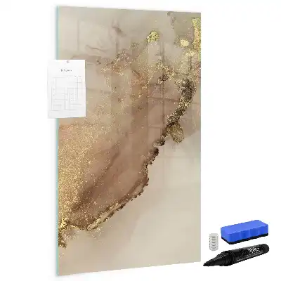 Quadro magnético de apagar a seco mármore brilhante