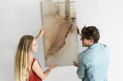 Quadro magnético de apagar a seco mármore brilhante