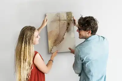 Quadro magnético de apagar a seco mármore brilhante