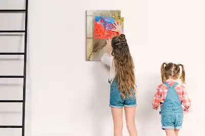 Quadro magnético de apagar a seco mármore brilhante