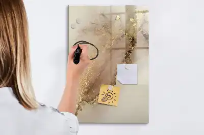 Quadro magnético de apagar a seco mármore brilhante