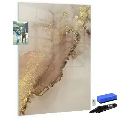 Quadro magnético de apagar a seco mármore brilhante