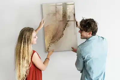 Quadro magnético de apagar a seco mármore brilhante