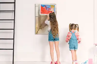Quadro magnético de apagar a seco mármore brilhante