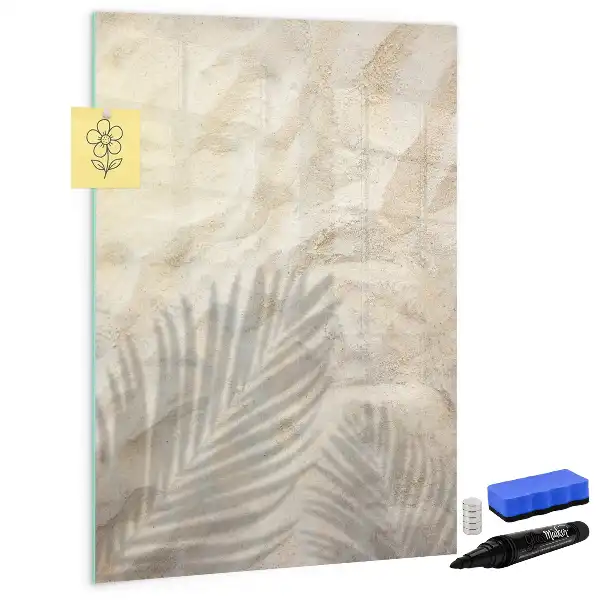 Quadro magnético de apagar a seco tema areia da praia no verão