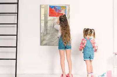 Quadro magnético de apagar a seco tema areia da praia no verão