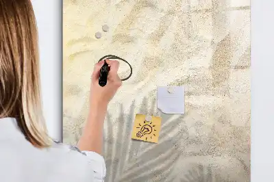 Quadro magnético de apagar a seco tema areia da praia no verão