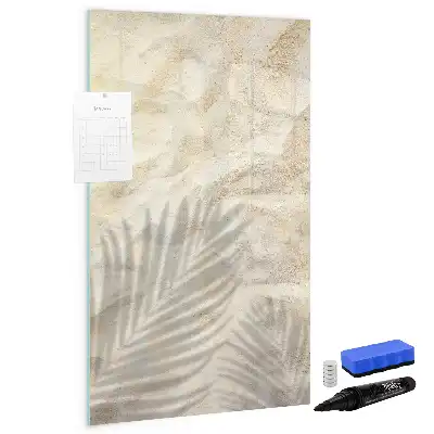 Quadro magnético de apagar a seco tema areia da praia no verão