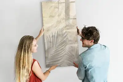 Quadro magnético de apagar a seco tema areia da praia no verão