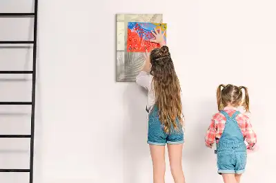 Quadro magnético de apagar a seco tema areia da praia no verão