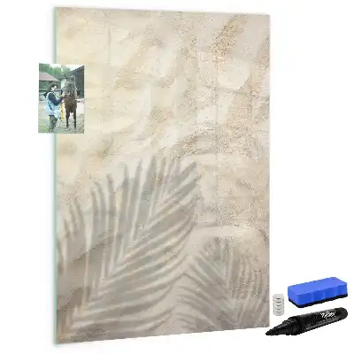 Quadro magnético de apagar a seco tema areia da praia no verão