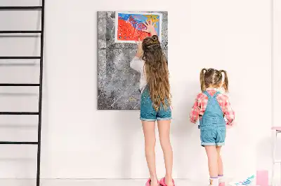 Quadro magnético de apagar a seco estampa mármore escuro