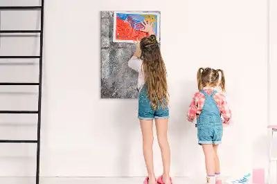 Quadro magnético de apagar a seco estampa mármore escuro