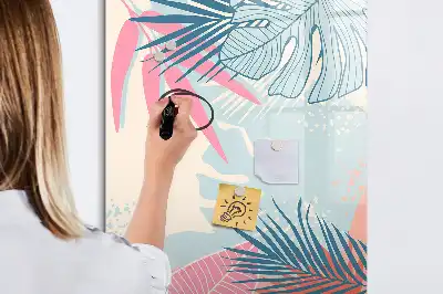 Quadro magnético de apagar a seco folhas pastel