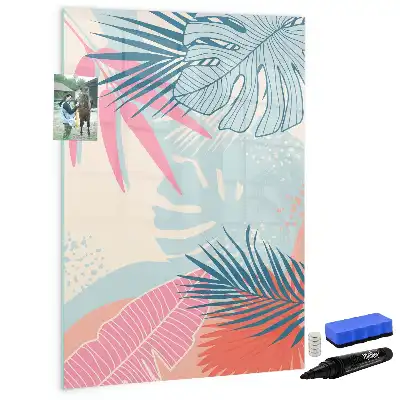 Quadro magnético de apagar a seco folhas pastel