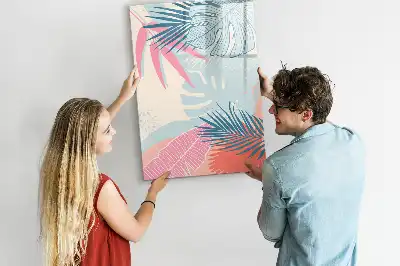 Quadro magnético de apagar a seco folhas pastel
