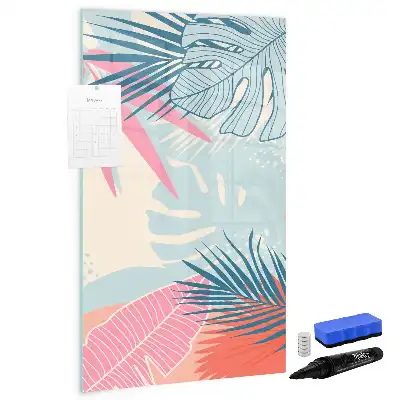 Quadro magnético de apagar a seco folhas pastel