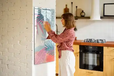 Quadro magnético de apagar a seco folhas pastel