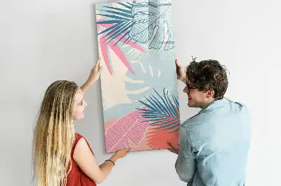 Quadro magnético de apagar a seco folhas pastel