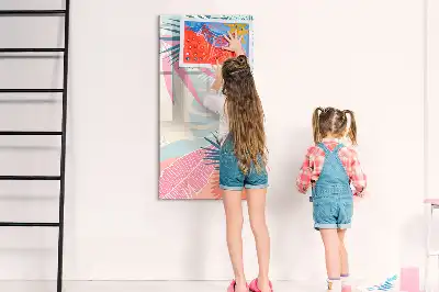 Quadro magnético de apagar a seco folhas pastel