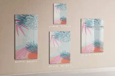Quadro magnético de apagar a seco folhas pastel
